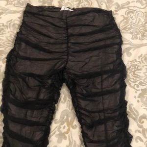 Mesh black and tan leggins